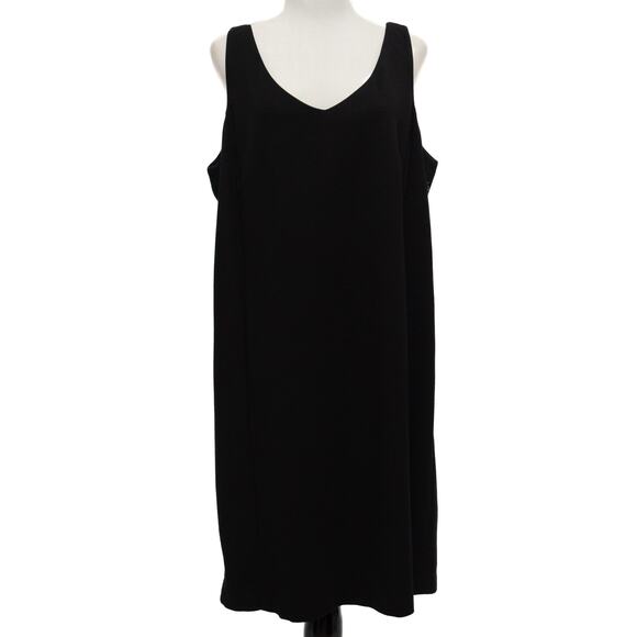 Eileen Fisher Black Ponte Jersey Knit Tank Dress Size 1X